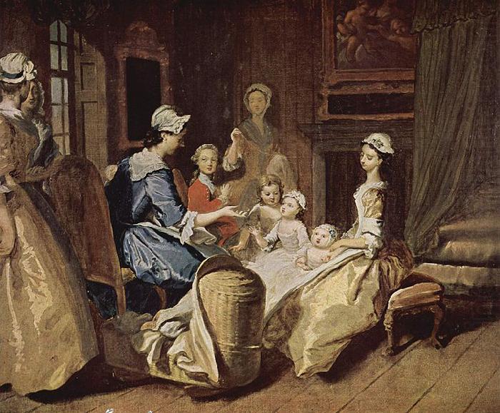 Pamela teaching her children, Joseph Highmore